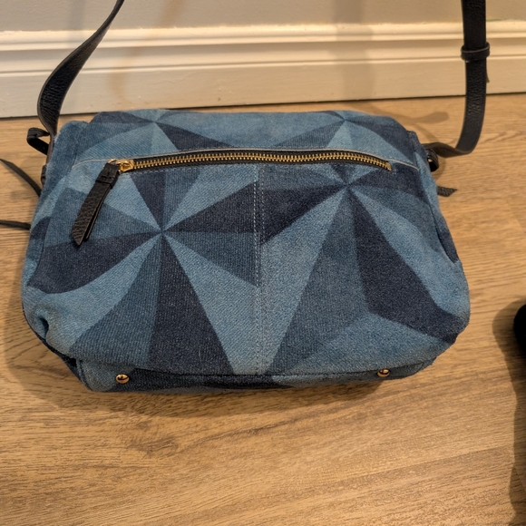 Aimee Kestenberg Blue Geometric Crossbody Bag - Picture 8 of 14